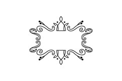 Vintage frame art linear design template Product Image 1
