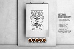 Vintage frame art nouveau botanical floral ornament SVG Product Image 1