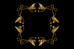 Vintage frame gradient gold square ornament design graphic Product Image 1