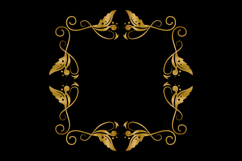 Vintage frame gradient gold square ornament design graphic Product Image 2