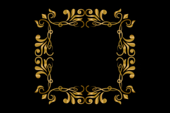 Vintage frame gradient gold square ornament design isolated Product Image 1