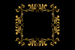 Vintage frame gradient gold square ornament design isolated Product Image 2
