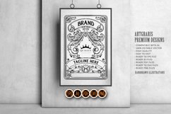 Vintage frame label art nouveau crown flourish ornament Product Image 1