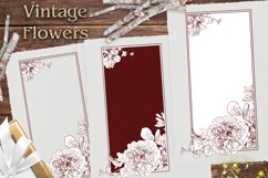 Vintage flowers Frame print Png Product Image 1