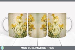GorgeousDecoupage Freesias Mug Wrap design.