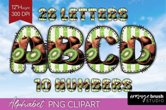 Vintage Fruits Doodle Aphabet Clipart - Sweet Summer Letters Product Image 1