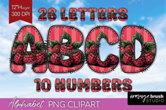Vintage Fruits Doodle Aphabet Clipart - Sweet Summer Letters Product Image 1