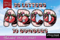 Vintage Fruits Doodle Aphabet Clipart - Sweet Summer Letters Product Image 1