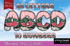 Vintage Fruits Doodle Aphabet Clipart - Sweet Summer Letters Product Image 1