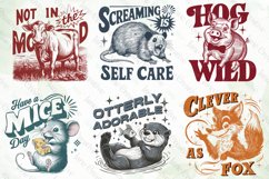 Vintage Funny Sarcastic Animal Sublimation Product Image 4