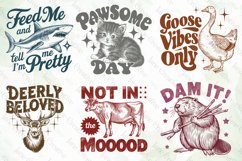Vintage Funny Sarcastic Animal Sublimation Product Image 3