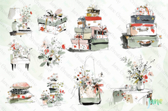 Vintage Garden Girl PNG Clipart Bundle Product Image 8