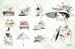 Vintage Garden Girl PNG Clipart Bundle Product Image 9