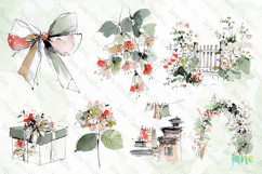 Vintage Garden Girl PNG Clipart Bundle Product Image 2