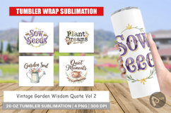 Vintage Garden Quote Tumbler Product Image 1