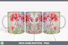 GorgeousDecoupage Geraniums Mug Wrap design.