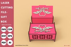 Vintage gift box for love - svg laser cutting file Product Image 2