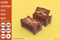 Vintage gift box for love - svg laser cutting file Product Image 4