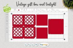 Vintage pattern Tealight template | Lantern and gift box SVG Product Image 3