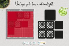 Vintage pattern Tealight template | Lantern and gift box SVG Product Image 2