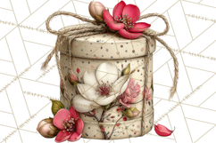 Vintage Gift Boxes Clipart PNG, Romantic Antique Boxes Product Image 3