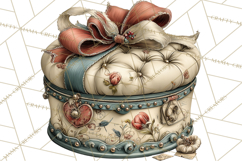 Vintage Gift Boxes Clipart PNG, Romantic Antique Boxes Product Image 3