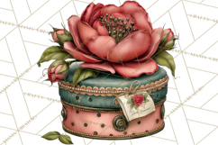 Vintage Gift Boxes Clipart PNG, Romantic Antique Boxes Product Image 5