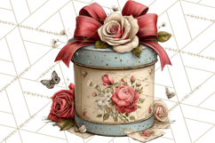 Vintage Gift Boxes Clipart PNG, Romantic Antique Boxes Product Image 4