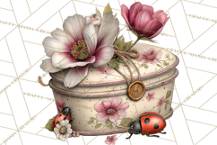 Vintage Gift Boxes Clipart PNG, Romantic Antique Boxes Product Image 4