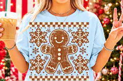 Rustic Gingerbread Man Christmas PNG, Vintage Holiday Png Product Image 2