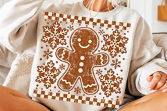 Rustic Gingerbread Man Christmas PNG, Vintage Holiday Png Product Image 3
