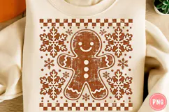 Rustic Gingerbread Man Christmas PNG, Vintage Holiday Png Product Image 5