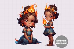 Vintage watercolor girl illustration Product Image 1