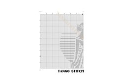 Vintage girl silhouette easy cross stitch pattern - Tango Stitch