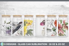 Bundle of six Vintage glass can sublimation designs