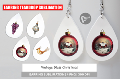 Glass Christmas Ornaments Earring Product Image 1