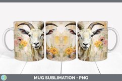 GorgeousDecoupage Goats Mug Wrap design.