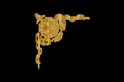 Vintage gold corner ornament decorative element graphic eps Product Image 2