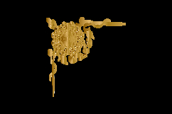 Vintage gold corner ornament decorative element isolated eps Product Image 2