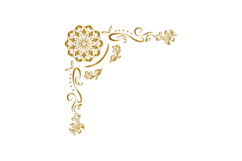 Vintage gold corner ornament decorative element vector eps Product Image 1