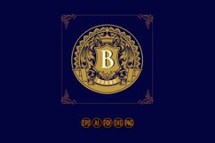 Vintage gold crown shield label illustrations Product Image 1