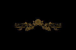 Vintage gold floral ornament decorative element graphic eps Product Image 1
