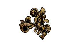 Vintage gold floral ornate decorative corner motif design Product Image 1