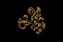 Vintage gold floral ornate decorative corner motif design Product Image 2