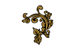 Vintage gold floral ornate decorative corner motif vector Product Image 1