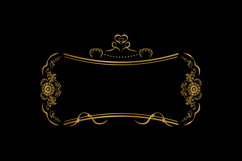 Vintage gold frame ornament decorative element isolated eps Product Image 1