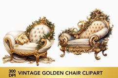 18 PNG vintage golden clipart, vintage golden Bundle Product Image 5