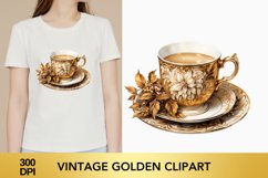 18 PNG vintage golden clipart, vintage golden Bundle Product Image 2