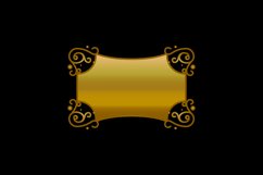Vintage golden frame floral ornament design concept Product Image 2