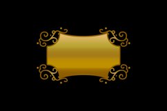 Vintage golden frame floral ornament design decor Product Image 2